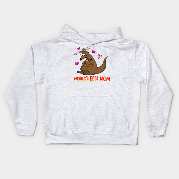 World's Best Mom Kids Hoodie by wolfmanjaq